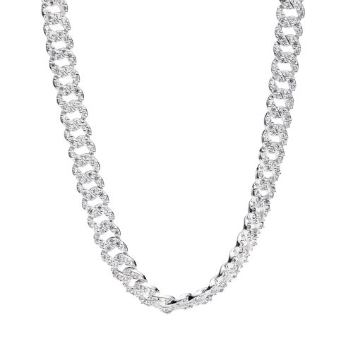 Collar de Cadena Cubana de Pavé