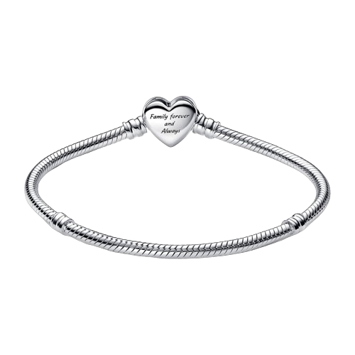 Pulsera Pandora Moments Cadena de Serpiente con Cierre Corazón Infinito Brillante