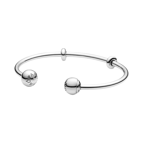 Pulsera Moments abierta con cierres Pavé para charms