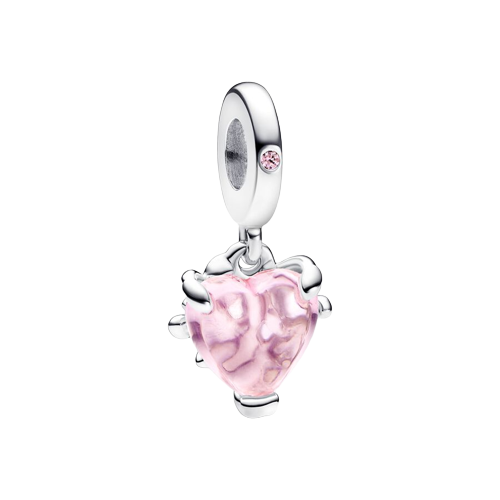 Charm Colgante Árbol de la Familia y Corazón Rosa