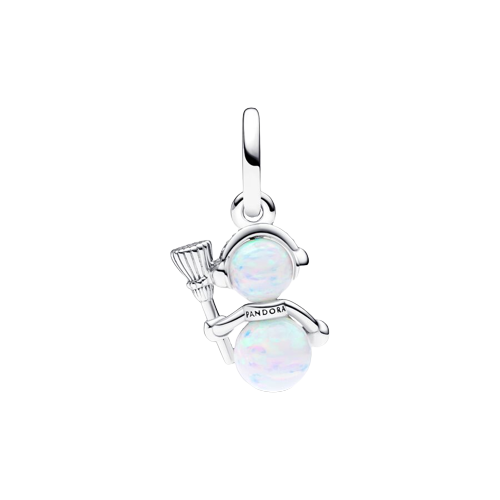 Charm Colgante Muñeco de Nieve Opalescente