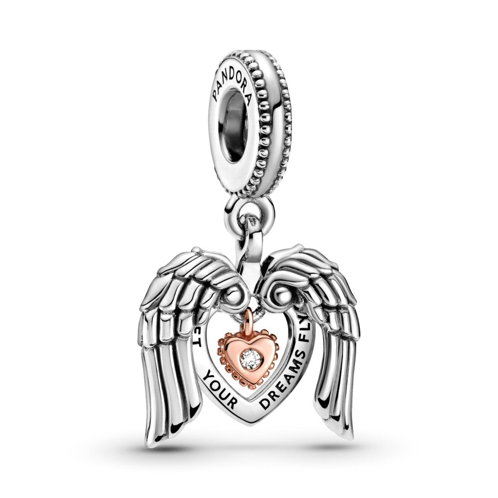 Charm Colgante Corazón y Alas de Ángel Pandora Club 2021