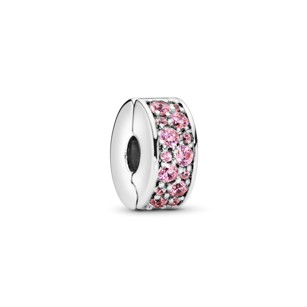 Charm de Clip Pavé Rosa