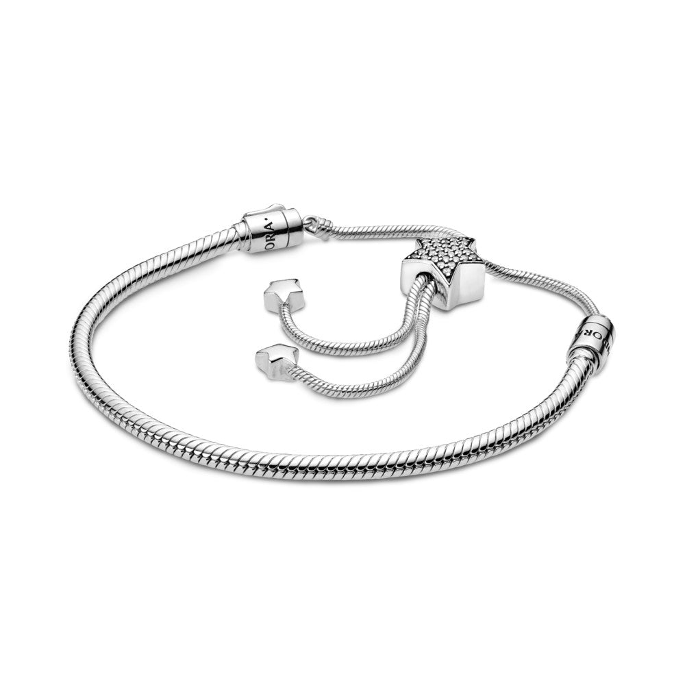 Pulsera Deslizante Diseño Cola de Ratón Pavé de Estrellas de la colección Moments de Pandora